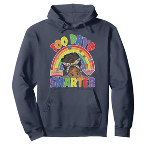 Funny 100 Days Smarter Afro African American Girl Hoodie 100th Day Of School
