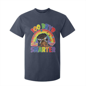 Funny 100 Days Smarter Afro African American Girl T Shirt For Kid 100th Day Of School