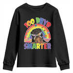 Funny 100 Days Smarter Afro African American Girl Youth Sweatshirt 100th Day Of School