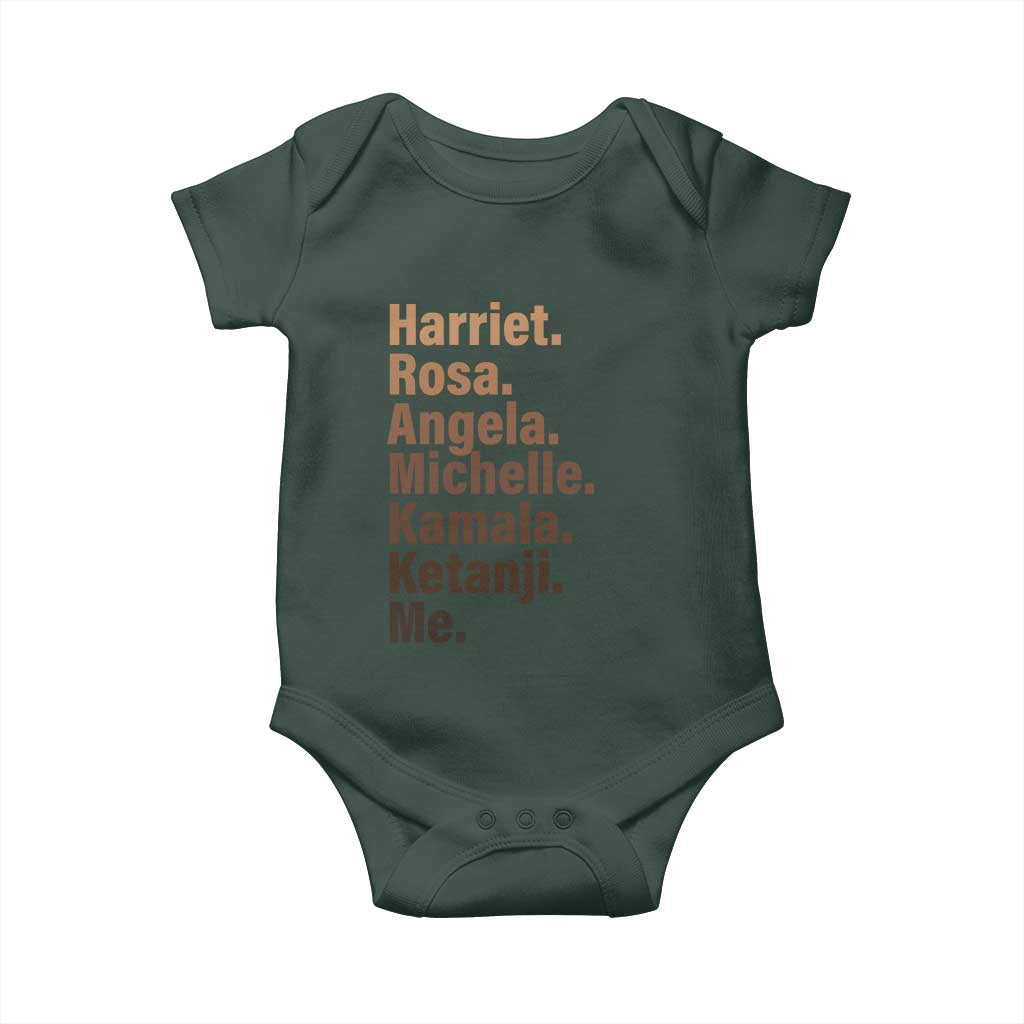 Melanin Black Pride Baby Onesie Harriet Rosa Angela Michelle Kamala Ketanji Me Black Leaders