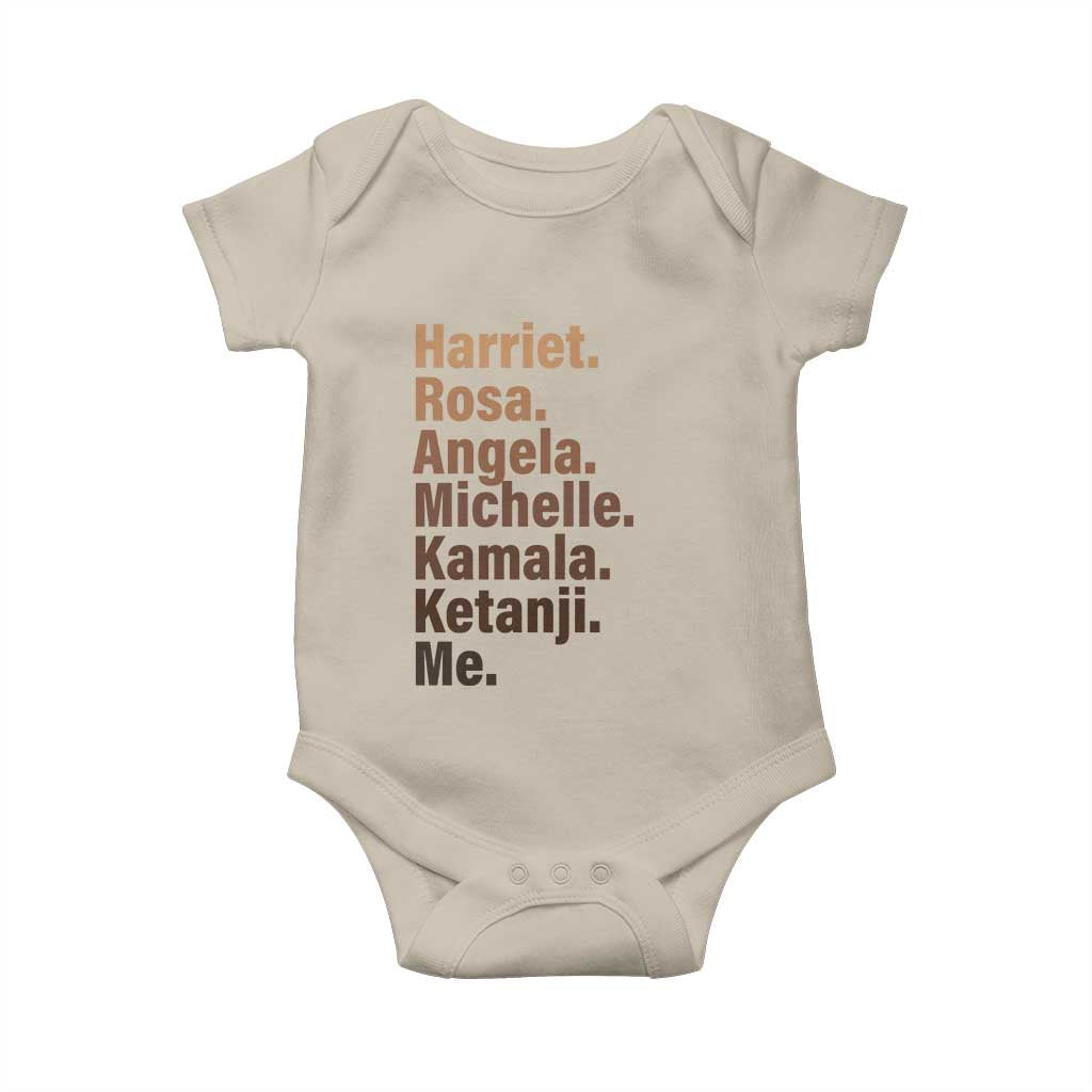 Melanin Black Pride Baby Onesie Harriet Rosa Angela Michelle Kamala Ketanji Me Black Leaders