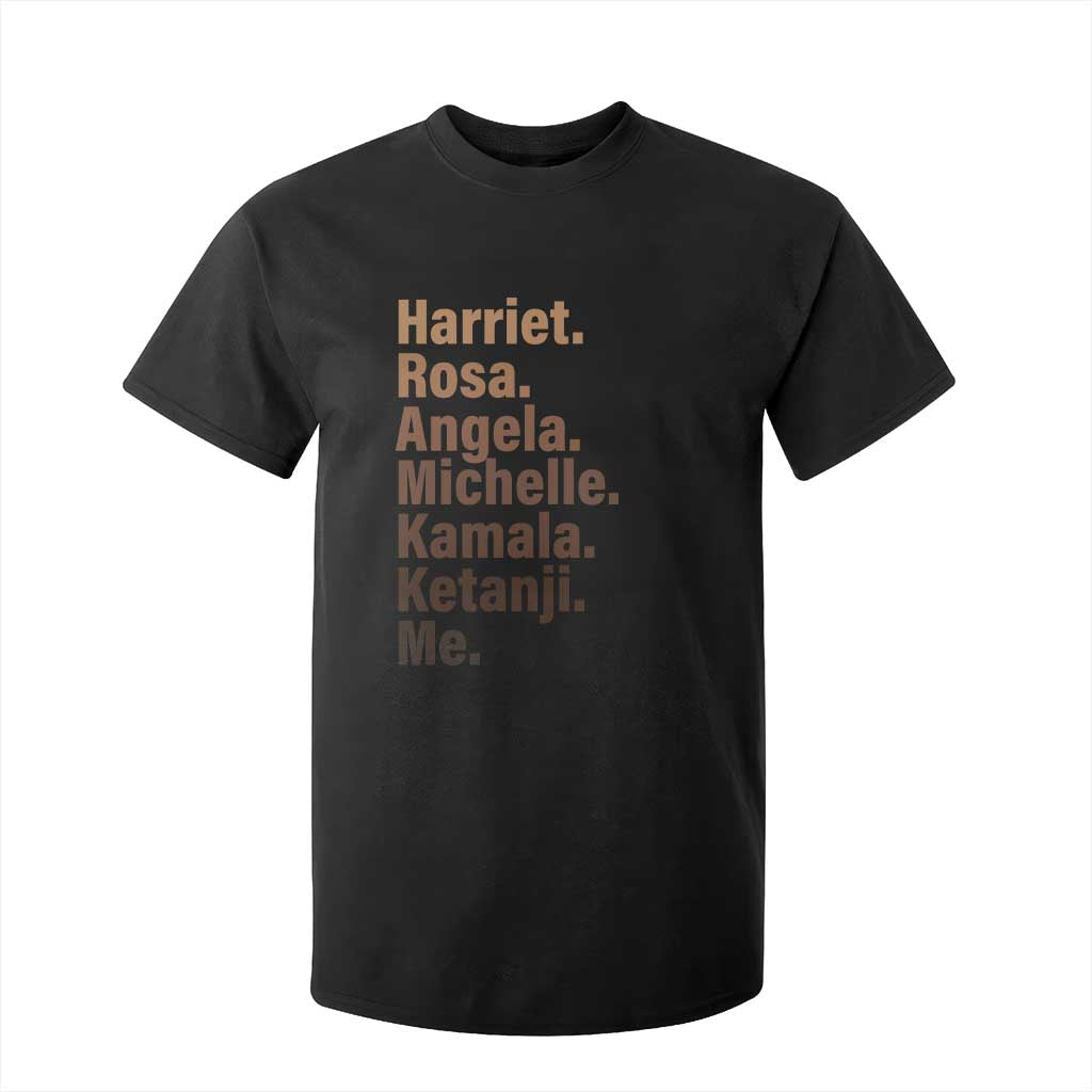 Melanin Black Pride T Shirt For Kid Harriet Rosa Angela Michelle Kamala Ketanji Me Black Leaders