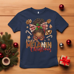 Have A Melanin Christmas African American Girl T Shirt