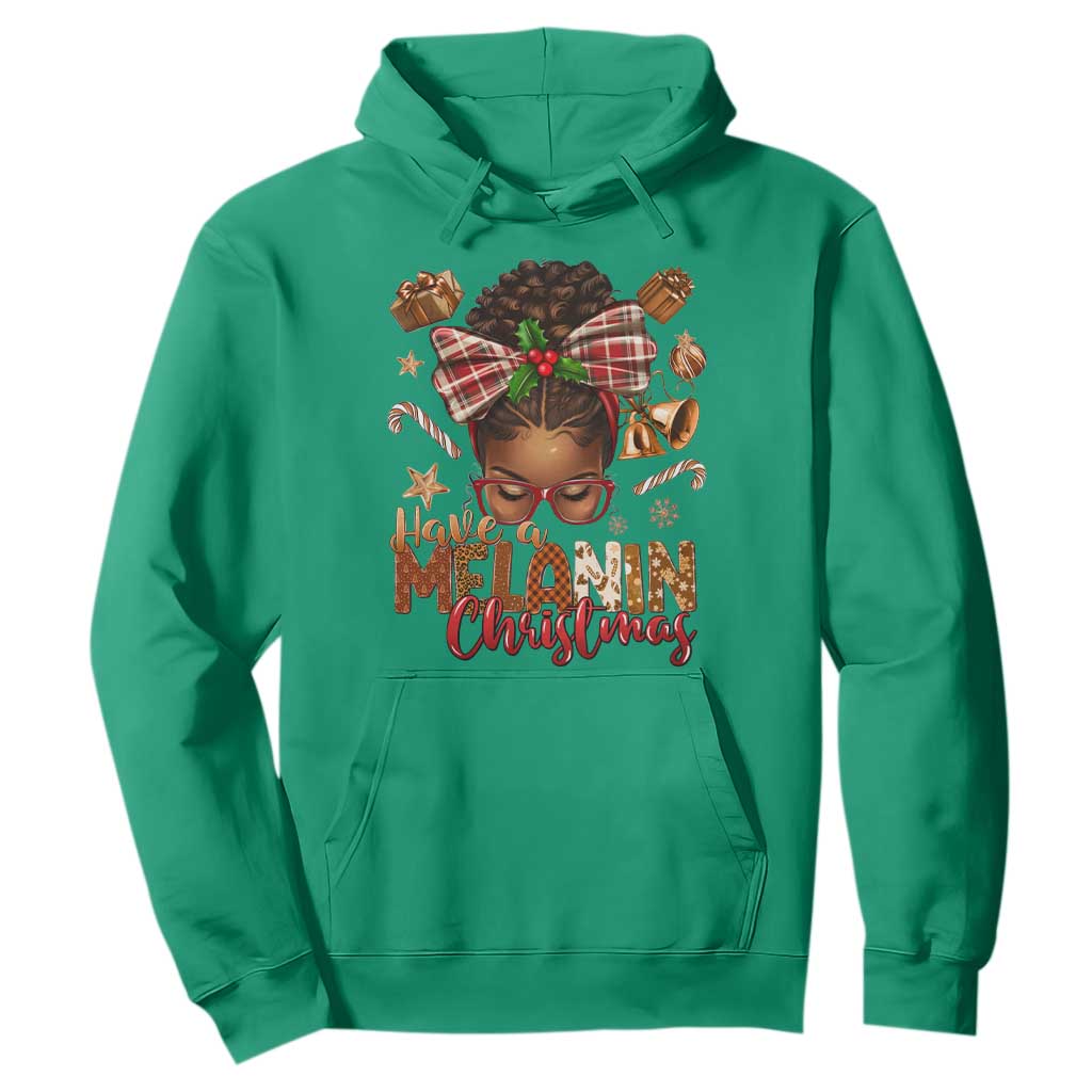 Have A Melanin Christmas African American Girl Hoodie