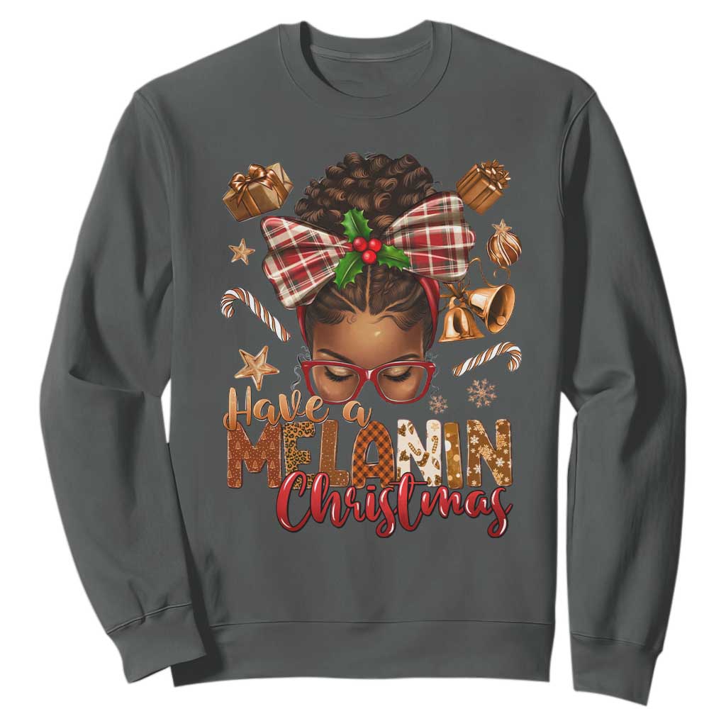 Have A Melanin Christmas African American Girl Sweatshirt