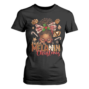 Have A Melanin Christmas African American Girl T Shirt For Women