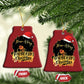 Have A Melanin Xmas African American Santa Girl Christmas Ornament