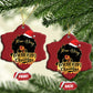 Have A Melanin Xmas African American Santa Girl Christmas Ornament