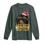 Have A Melanin Christmas African American Santa Girl Long Sleeve Shirt