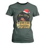 Have A Melanin Christmas African American Santa Girl T Shirt For Women