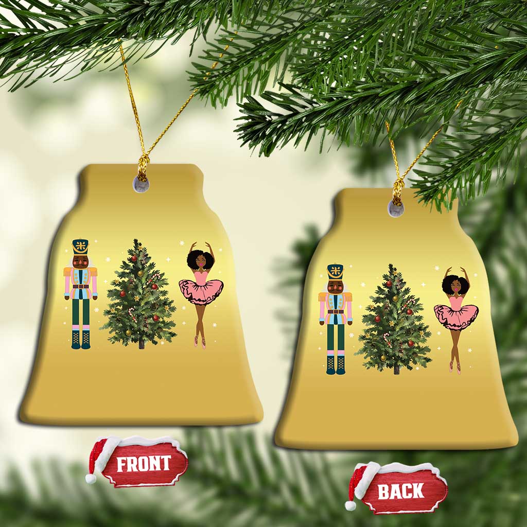 Funny Black Ballerina Afro Nutcracker Xmas African American Christmas Ornament