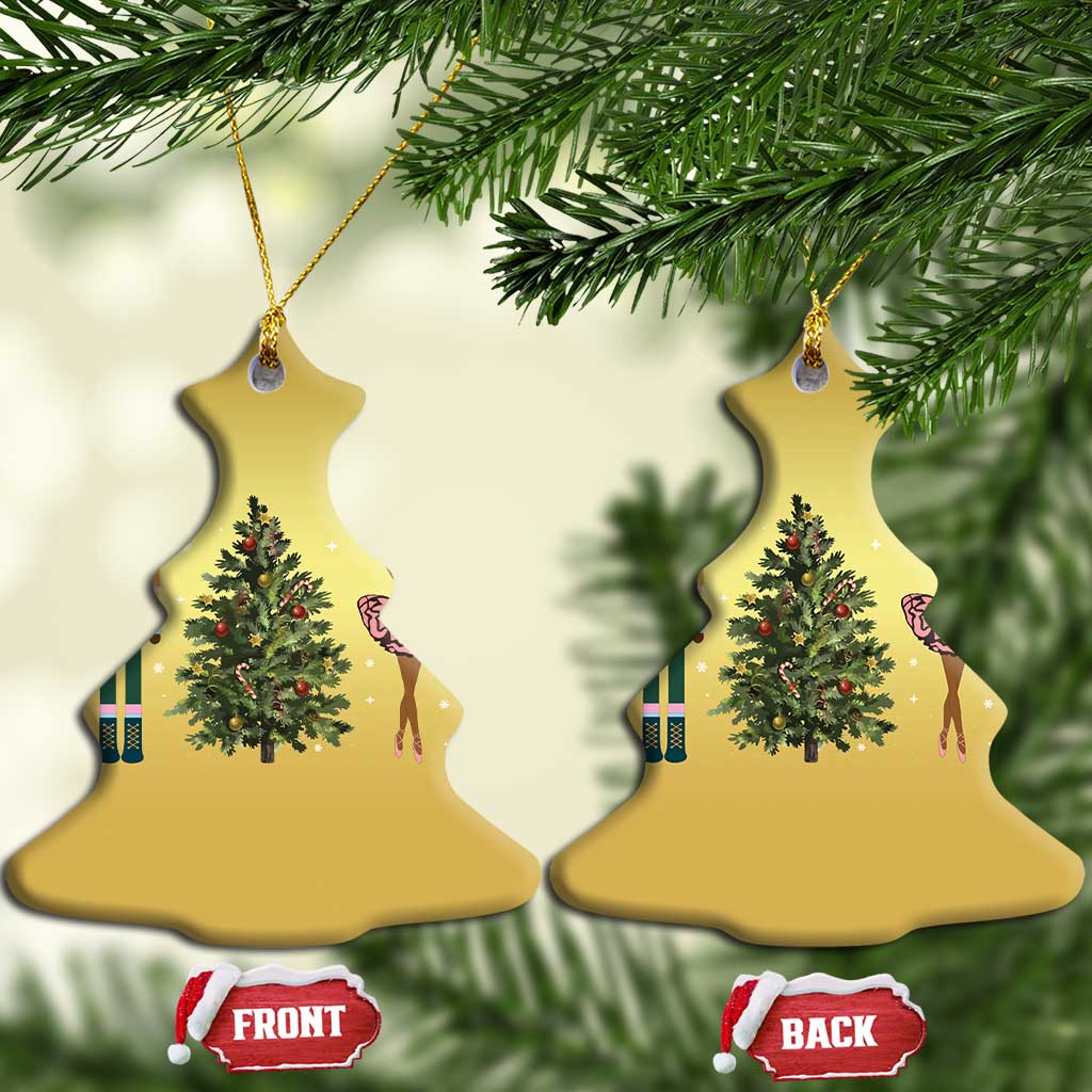 Funny Black Ballerina Afro Nutcracker Xmas African American Christmas Ornament
