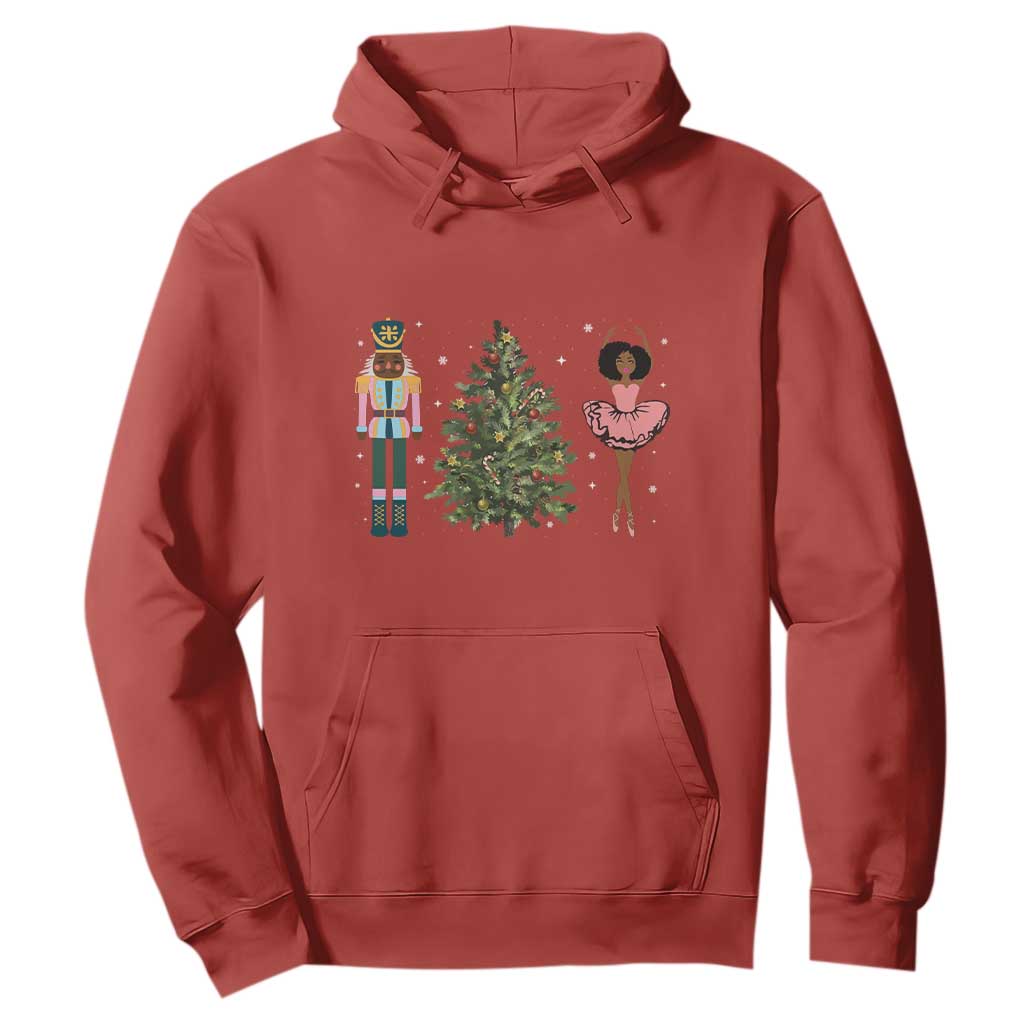 Funny Black Ballerina Afro Nutcracker African American Christmas Hoodie
