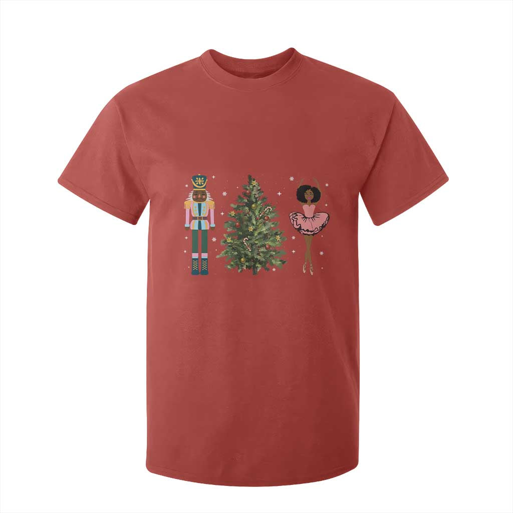 Funny Black Ballerina Afro Nutcracker African American Christmas T Shirt For Kid