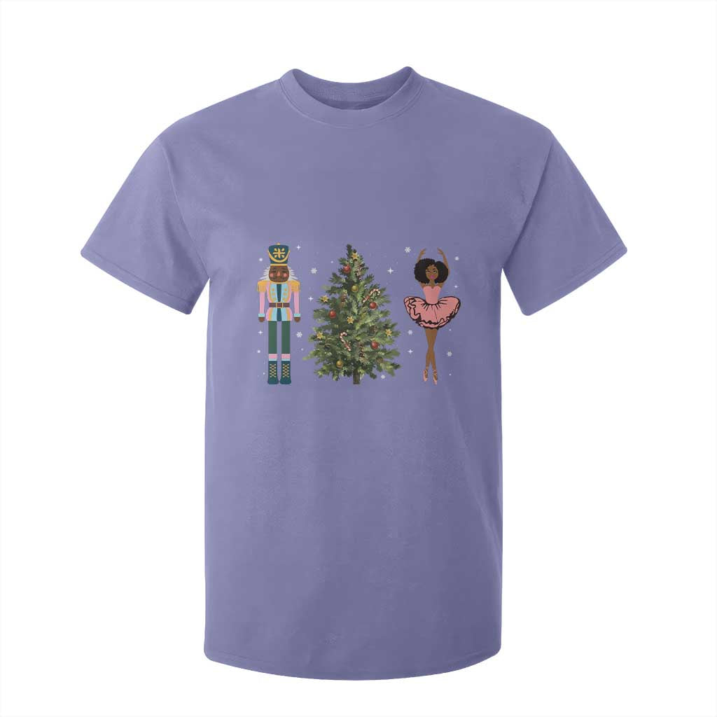 Funny Black Ballerina Afro Nutcracker African American Christmas T Shirt For Kid