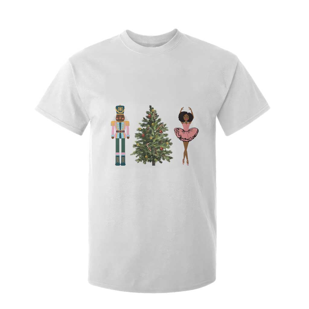 Funny Black Ballerina Afro Nutcracker African American Christmas T Shirt For Kid