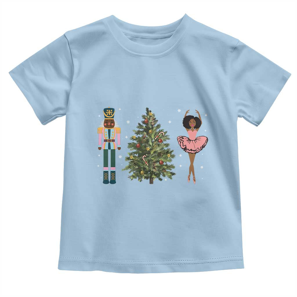 Funny Black Ballerina Afro Nutcracker African American Christmas Toddler T Shirt