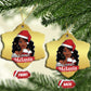 Xmas African American Christmas Ornament Santa's Favorite Melanin Black Santa Girl