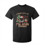 Funny Christmas African American T Shirt For Kid Hangin With My Melanin Gnomies Afro Gnomes