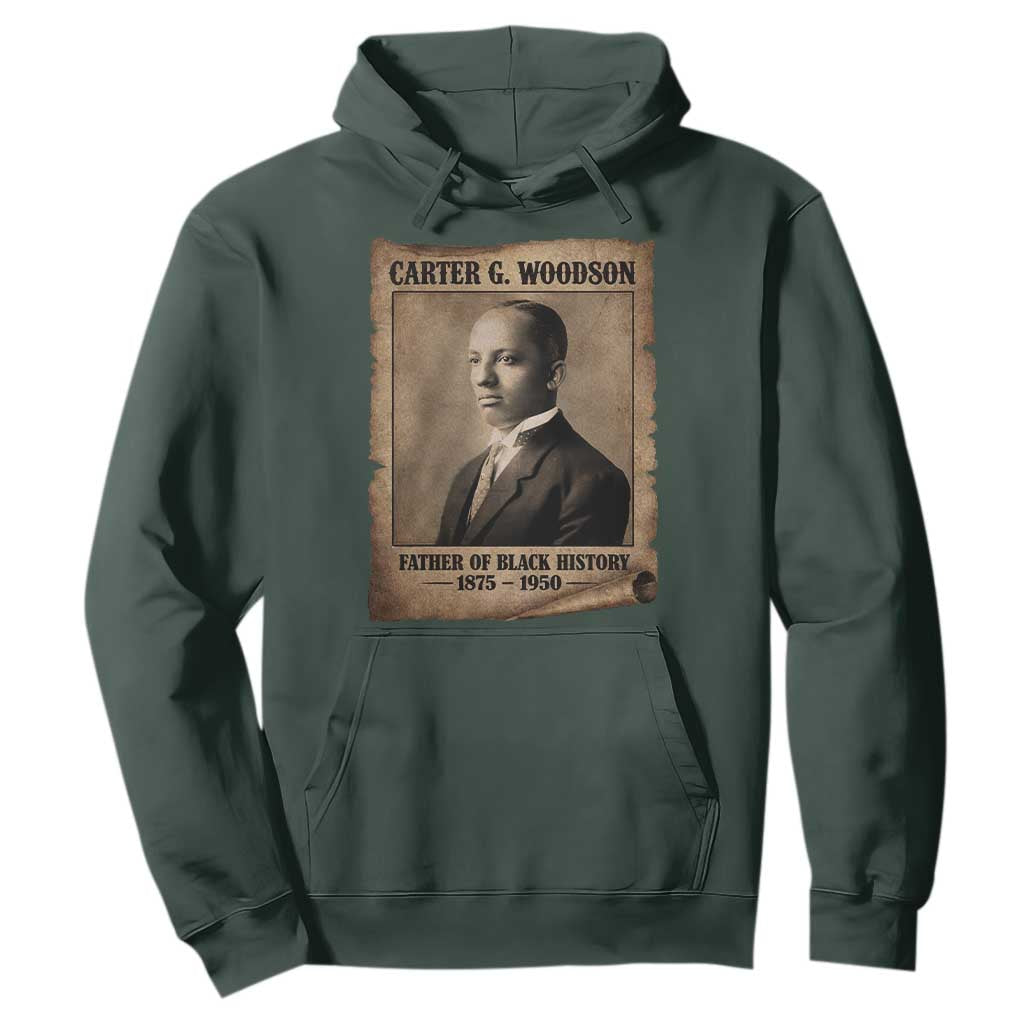 Carter G Woodson Hoodie Father Of Black History Month Old Paper Graphic