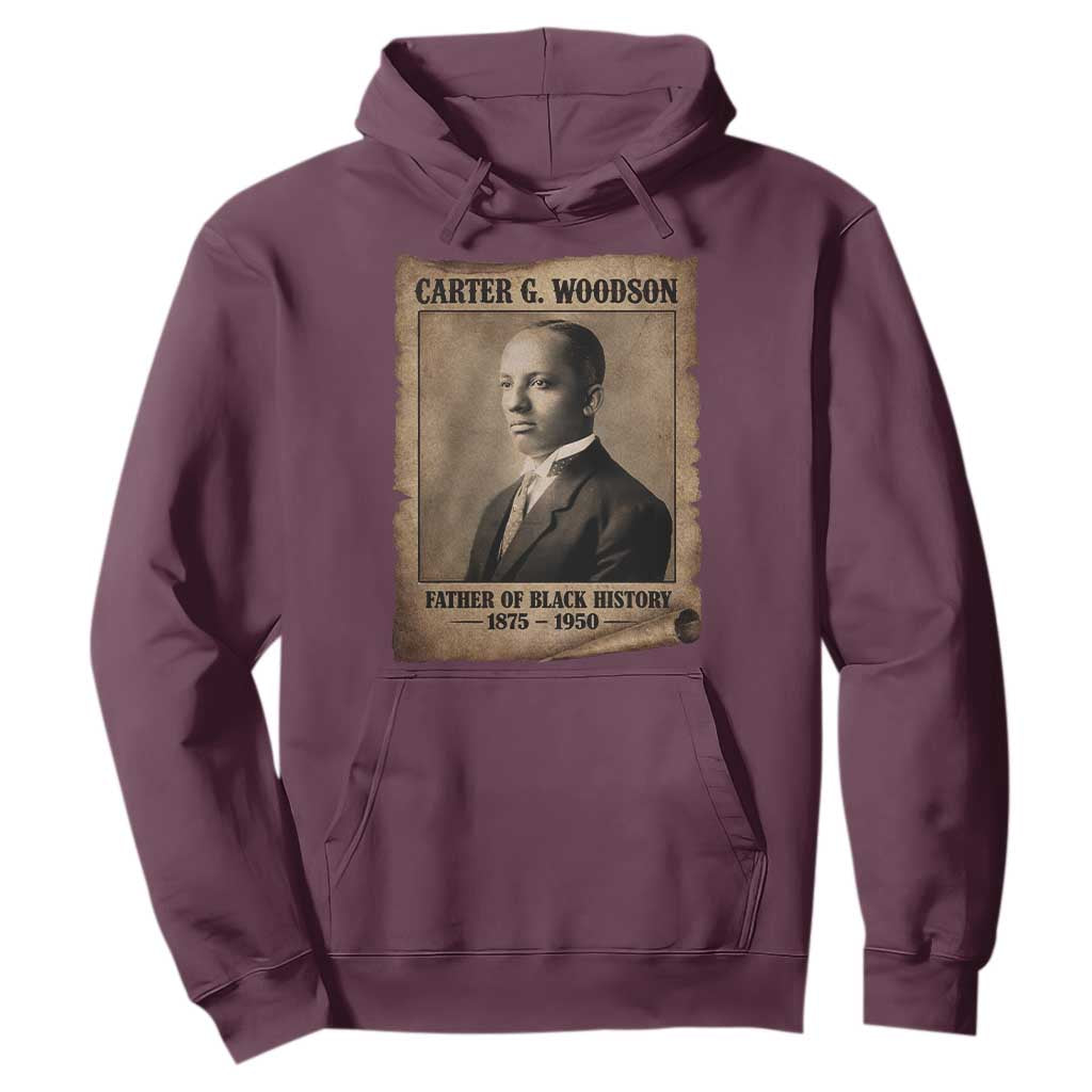 Carter G Woodson Hoodie Father Of Black History Month Old Paper Graphic