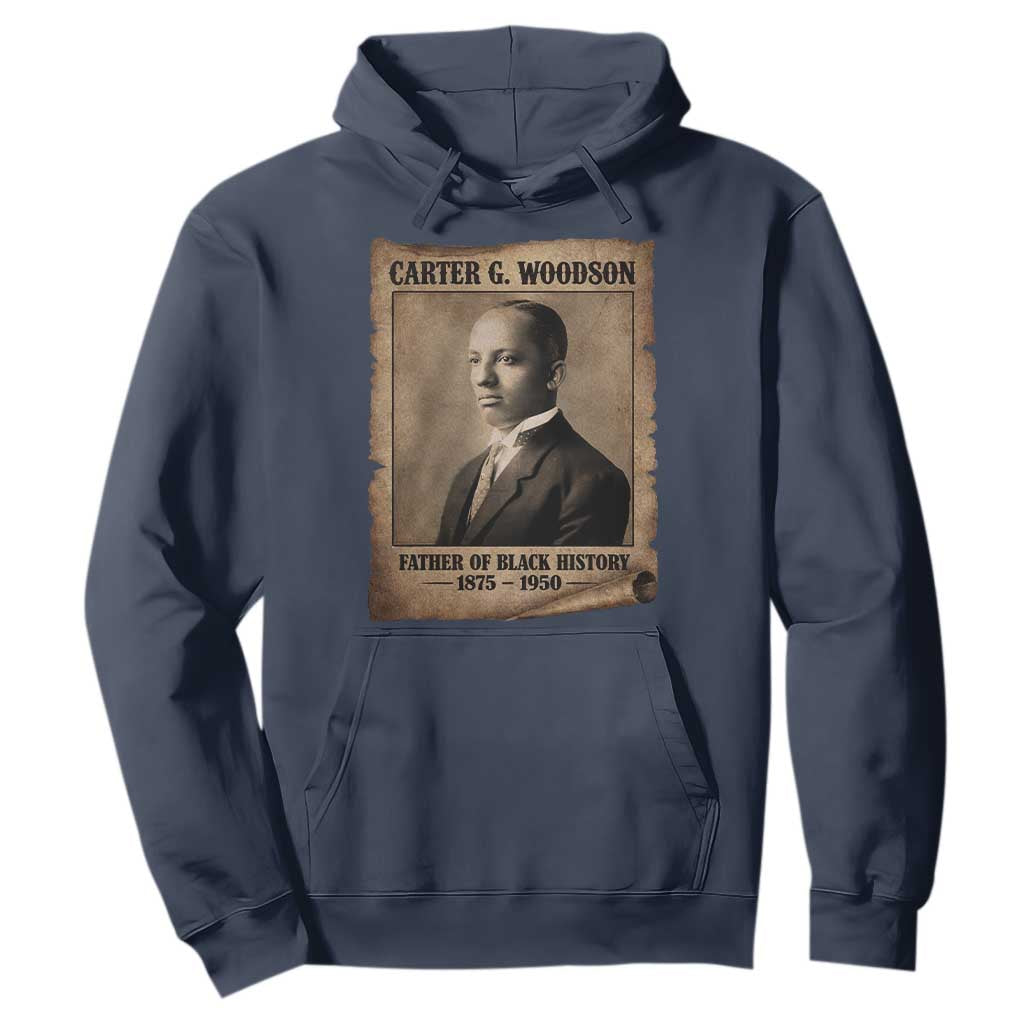 Carter G Woodson Hoodie Father Of Black History Month Old Paper Graphic