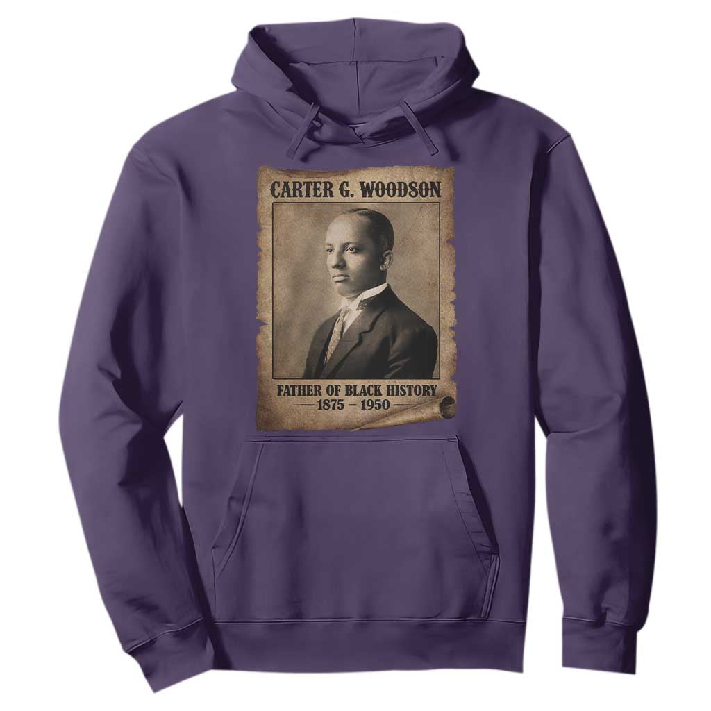 Carter G Woodson Hoodie Father Of Black History Month Old Paper Graphic