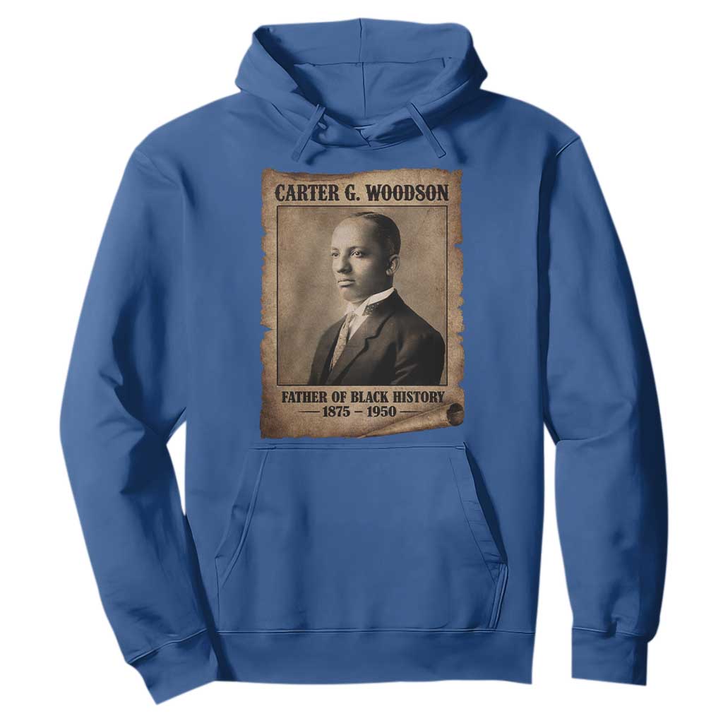 Carter G Woodson Hoodie Father Of Black History Month Old Paper Graphic