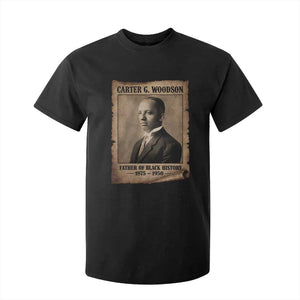 Carter G Woodson T Shirt For Kid Father Of Black History Month Old Paper Graphic