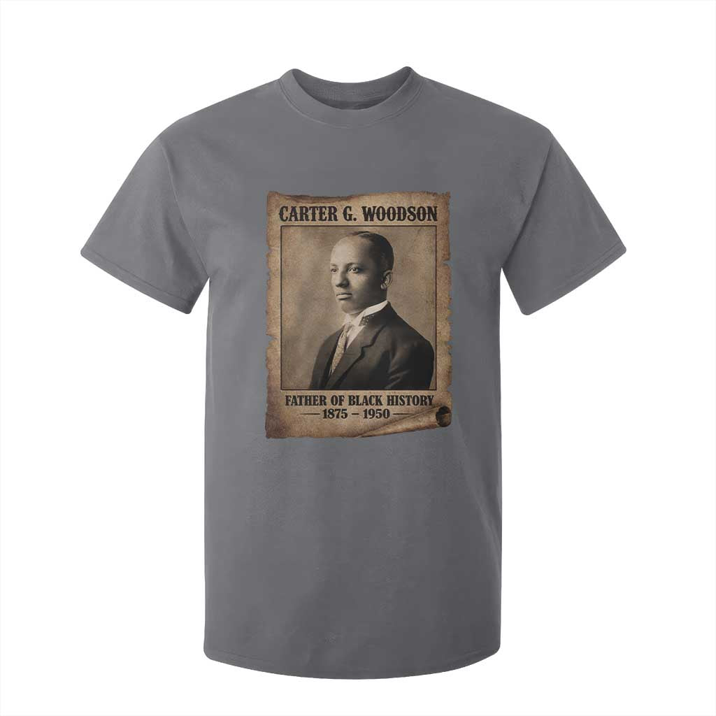 Carter G Woodson T Shirt For Kid Father Of Black History Month Old Paper Graphic