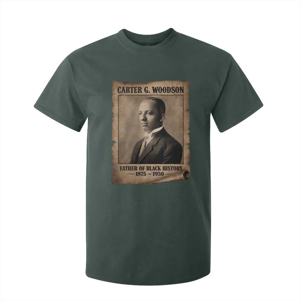 Carter G Woodson T Shirt For Kid Father Of Black History Month Old Paper Graphic