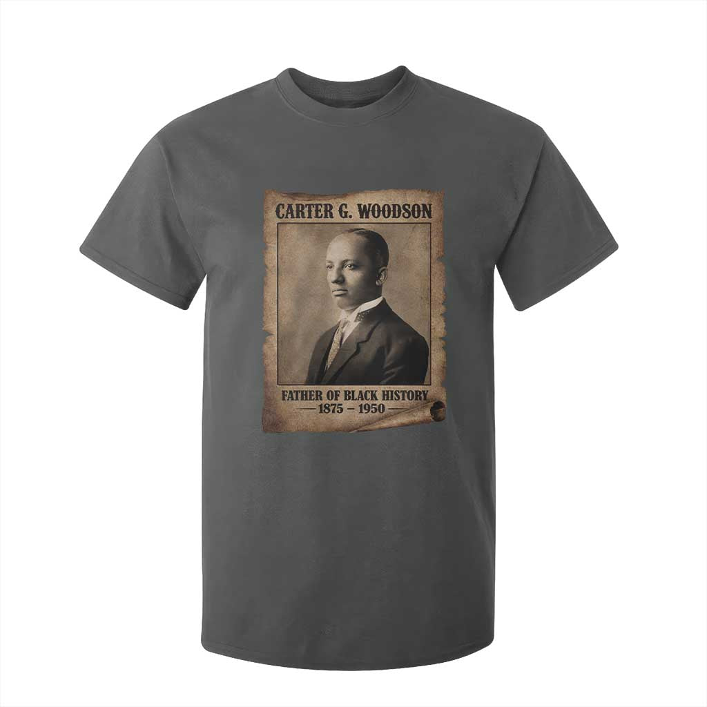Carter G Woodson T Shirt For Kid Father Of Black History Month Old Paper Graphic