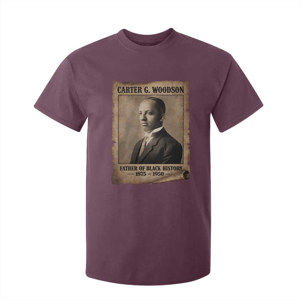 Carter G Woodson T Shirt For Kid Father Of Black History Month Old Paper Graphic