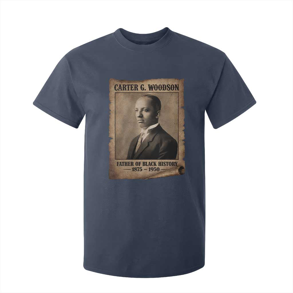 Carter G Woodson T Shirt For Kid Father Of Black History Month Old Paper Graphic