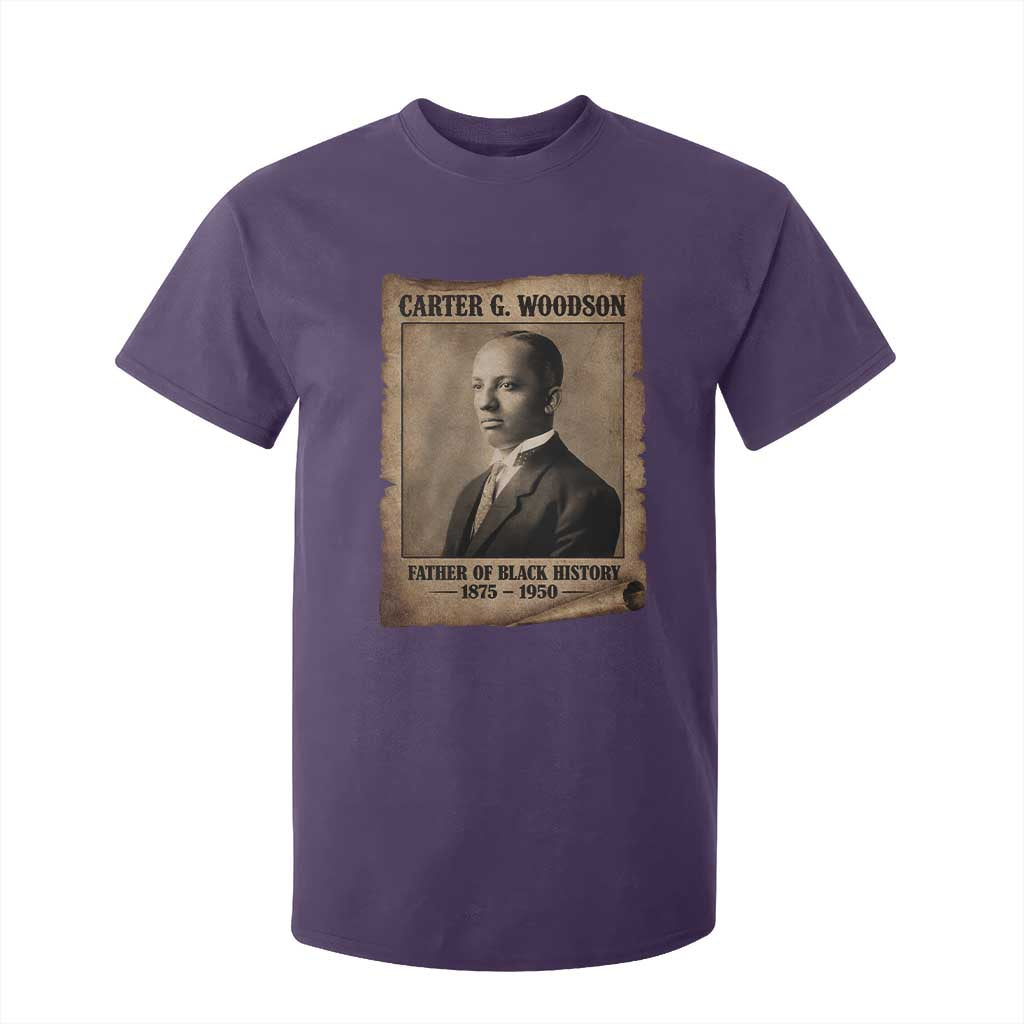Carter G Woodson T Shirt For Kid Father Of Black History Month Old Paper Graphic