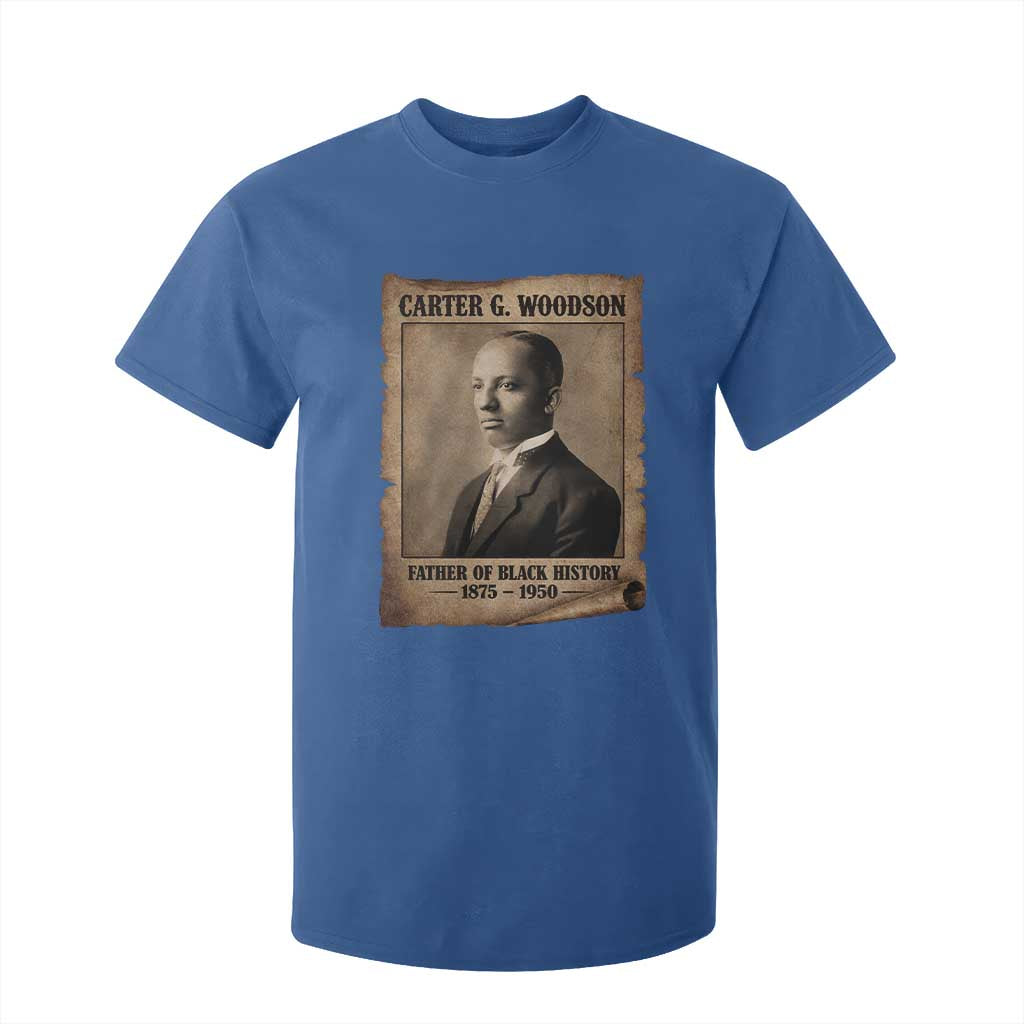 Carter G Woodson T Shirt For Kid Father Of Black History Month Old Paper Graphic