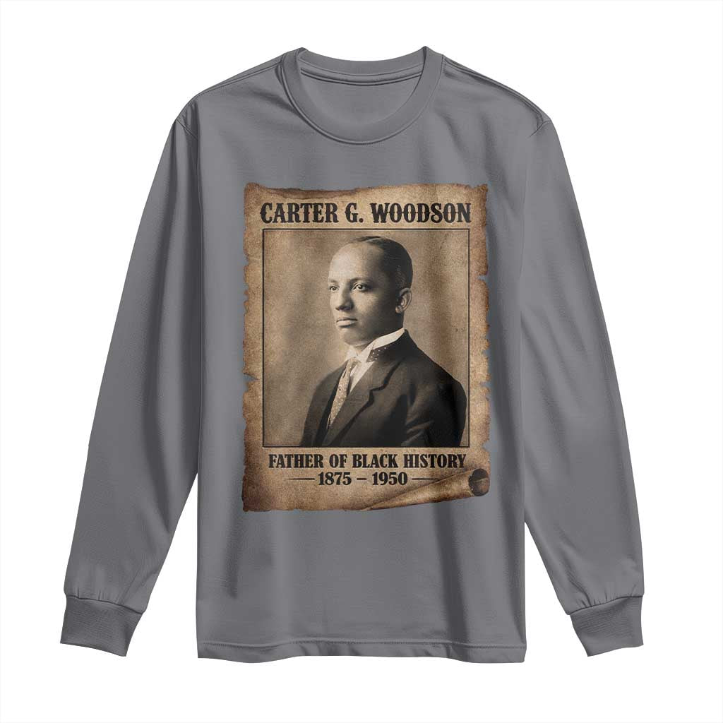 Carter G Woodson Long Sleeve Shirt Father Of Black History Month Old Paper Graphic