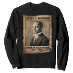Carter G Woodson Sweatshirt Father Of Black History Month Old Paper Graphic