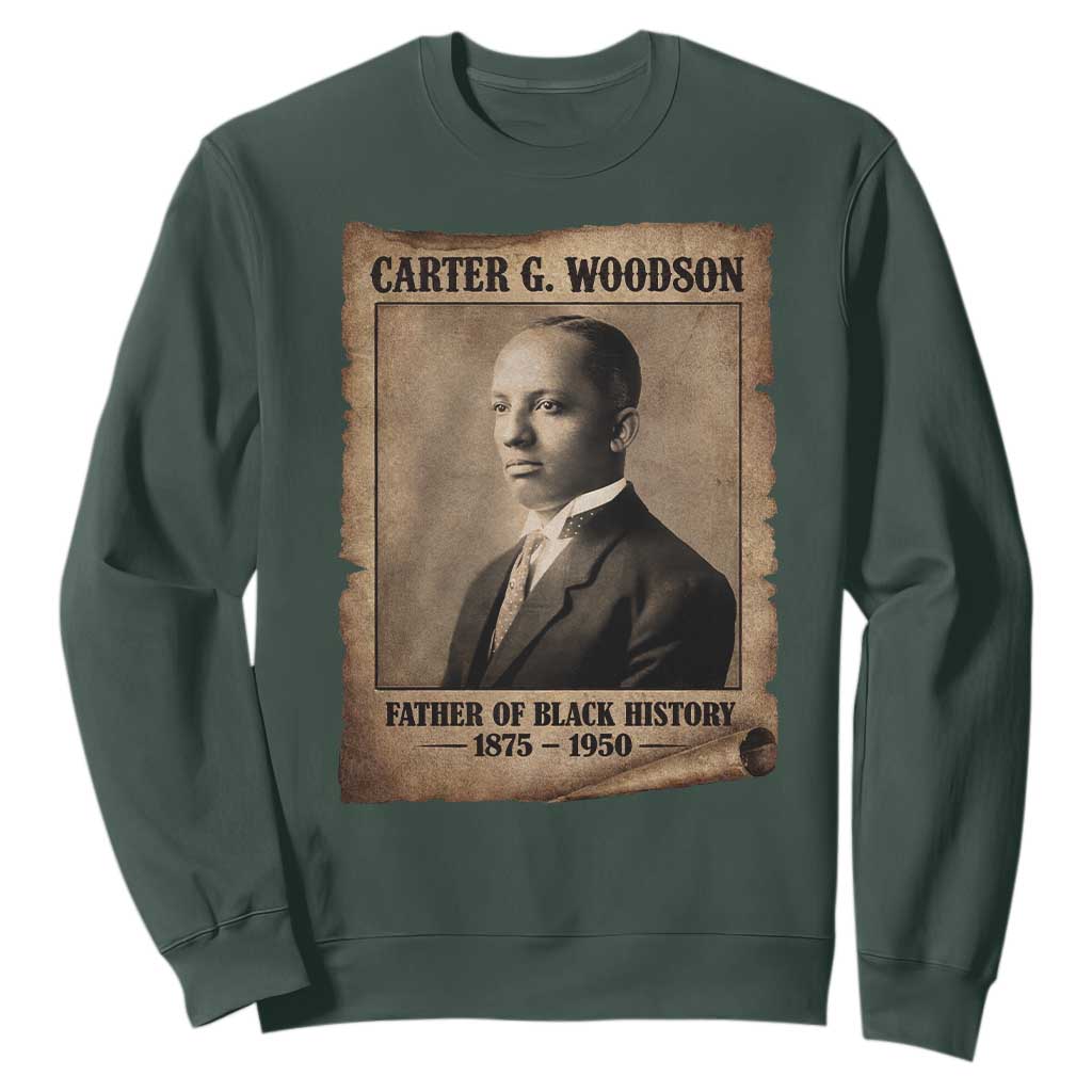 Carter G Woodson Sweatshirt Father Of Black History Month Old Paper Graphic