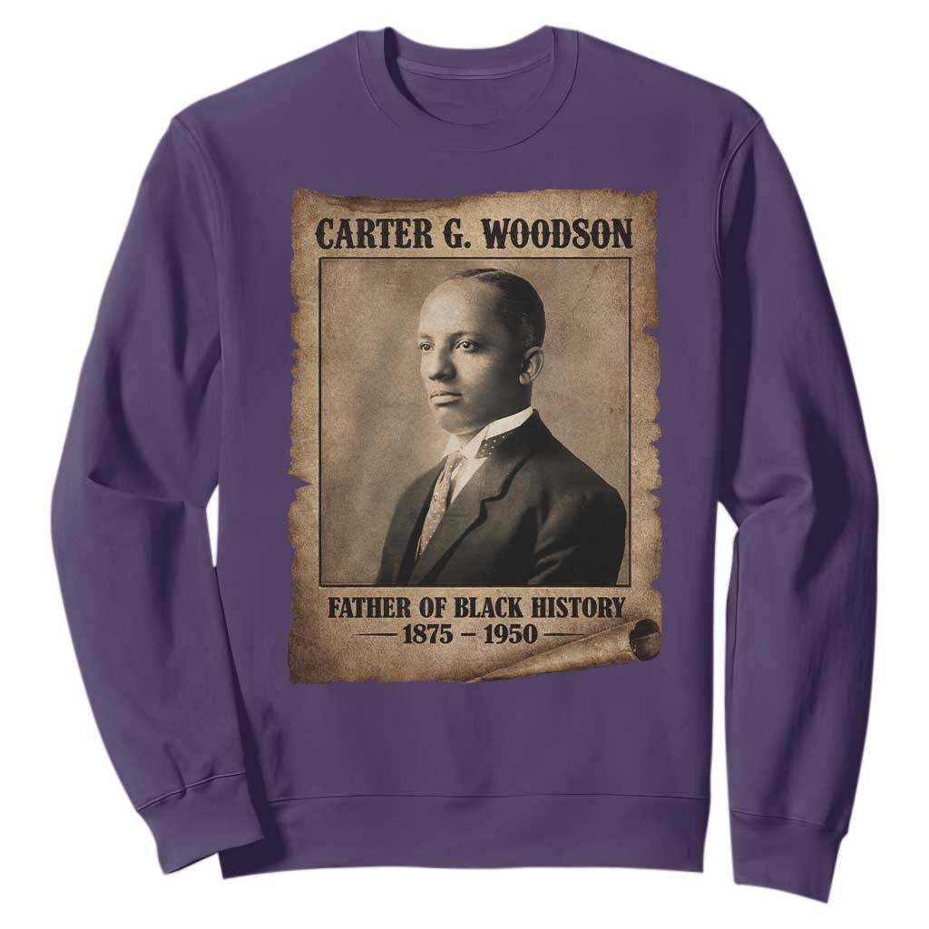 Carter G Woodson Sweatshirt Father Of Black History Month Old Paper Graphic