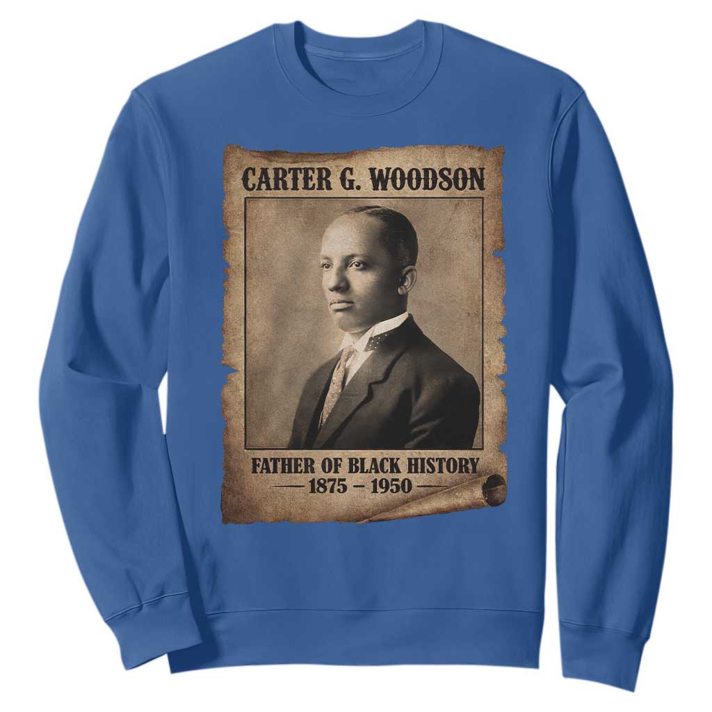 Carter G Woodson Sweatshirt Father Of Black History Month Old Paper Graphic