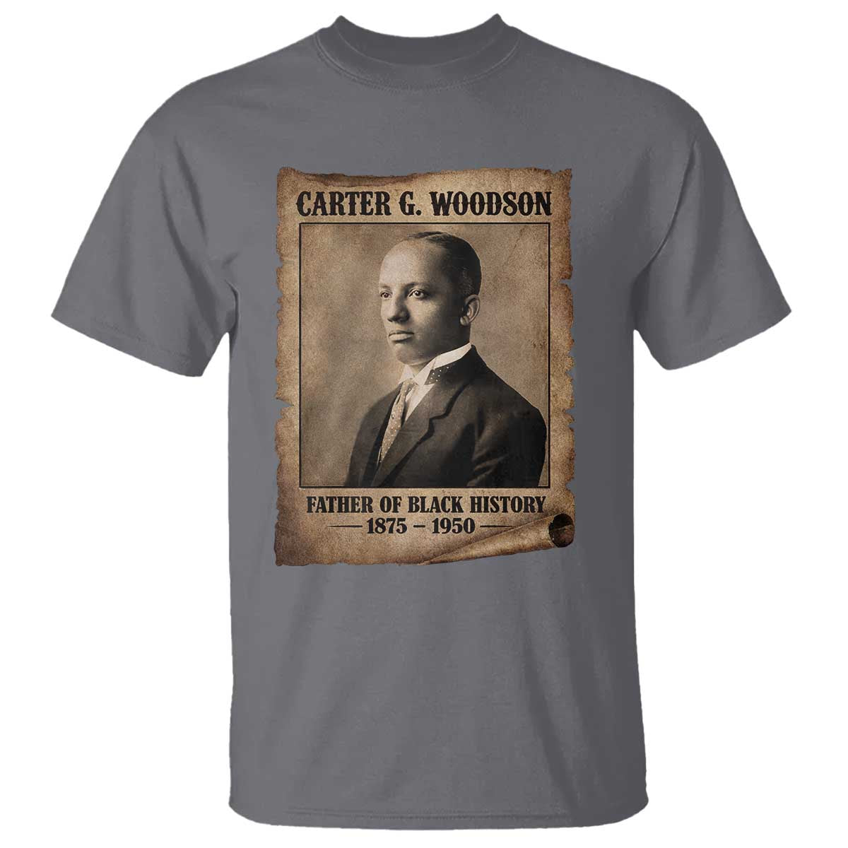 Carter G Woodson T Shirt Father Of Black History Month Old Paper Graphic