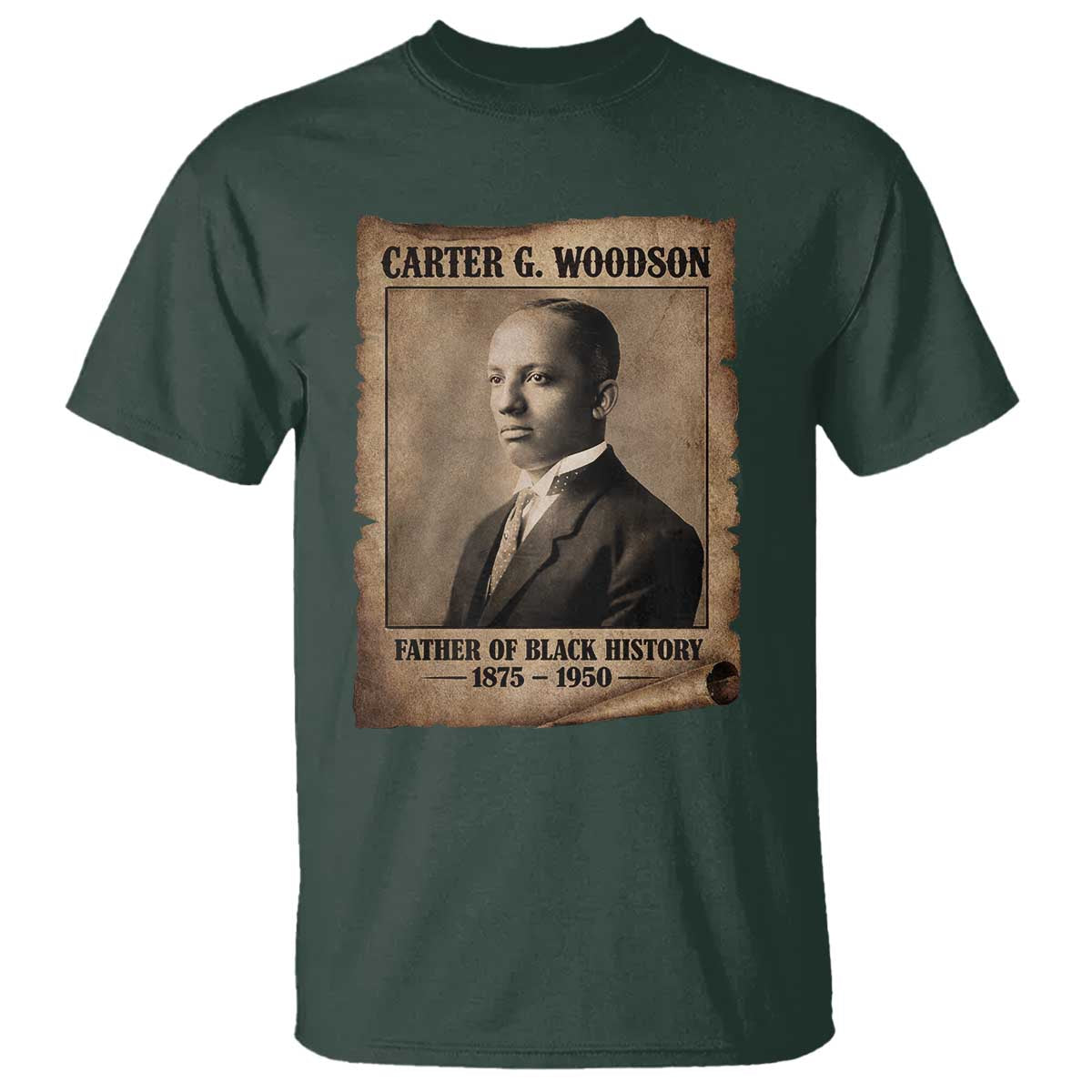 Carter G Woodson T Shirt Father Of Black History Month Old Paper Graphic