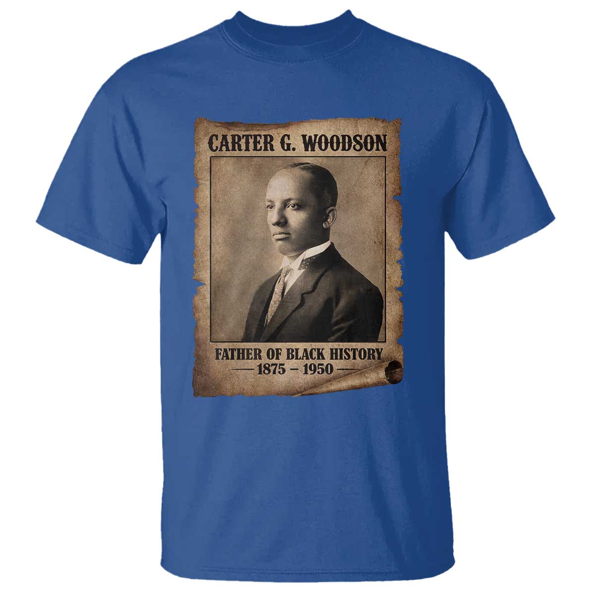 Carter G Woodson T Shirt Father Of Black History Month Old Paper Graphic
