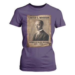 Carter G Woodson T Shirt For Women Father Of Black History Month Old Paper Graphic
