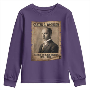 Carter G Woodson Youth Sweatshirt Father Of Black History Month Old Paper Graphic