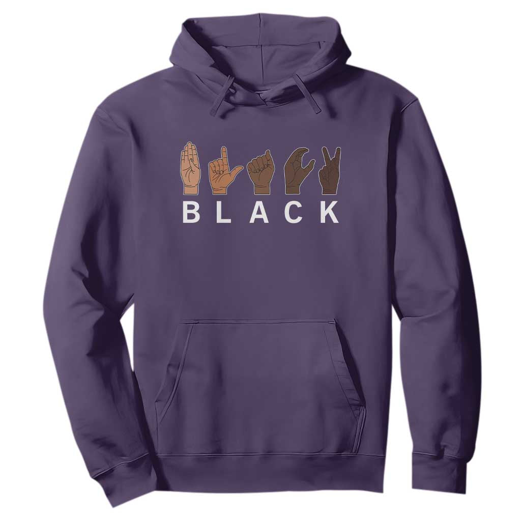 Black Asl Sign Language Hands Signs African American Month Hoodie