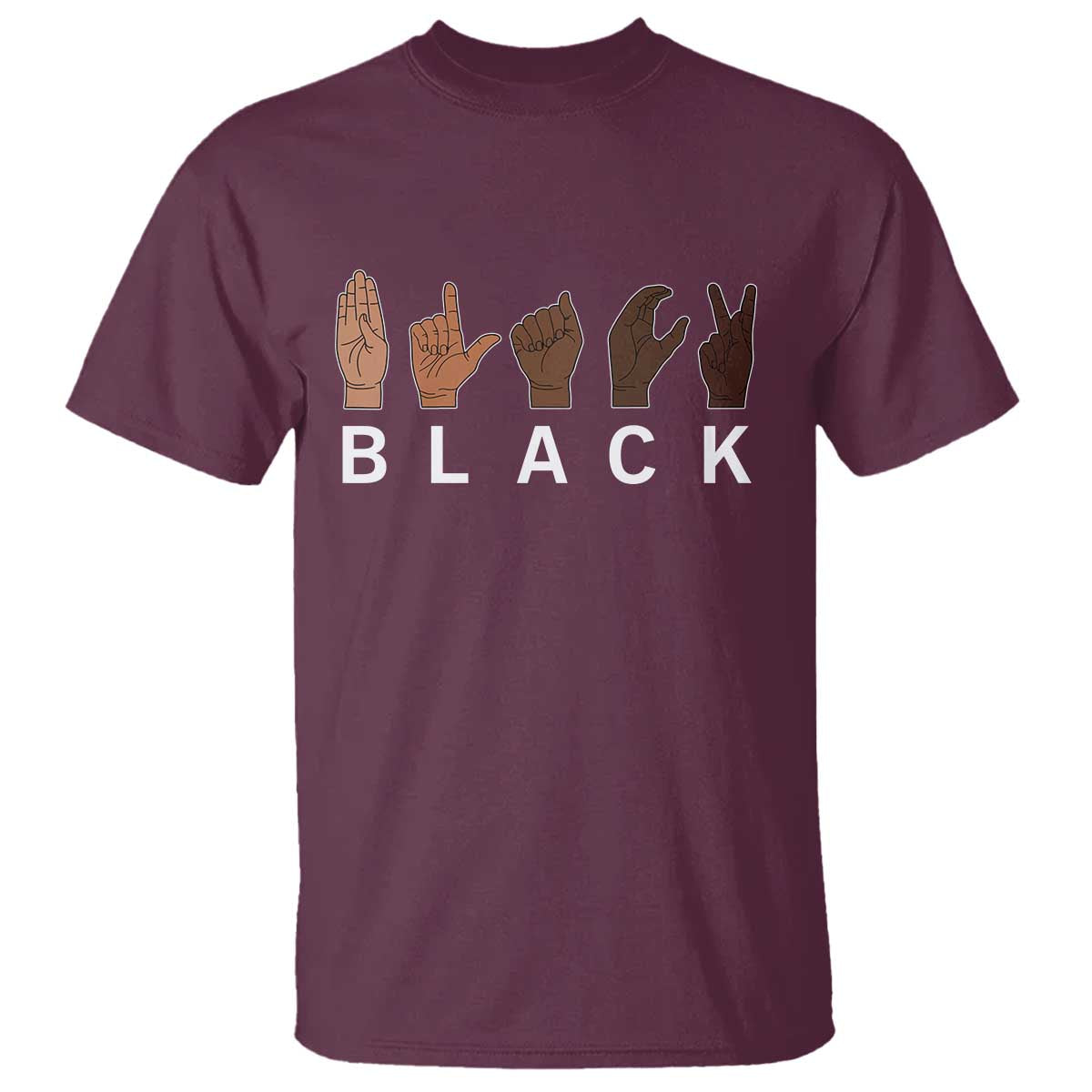 Black Asl Sign Language Hands Signs African American Month T Shirt