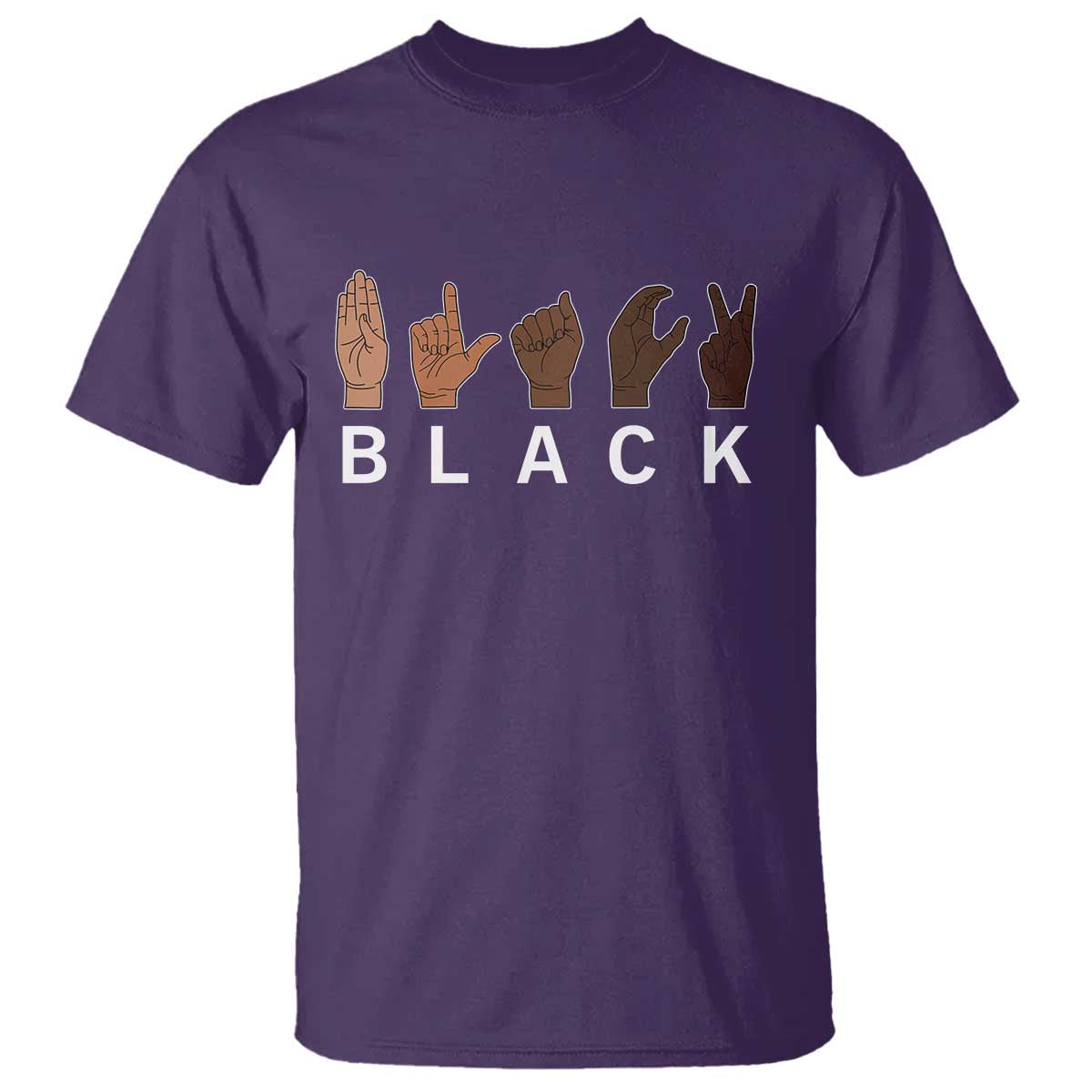 Black Asl Sign Language Hands Signs African American Month T Shirt
