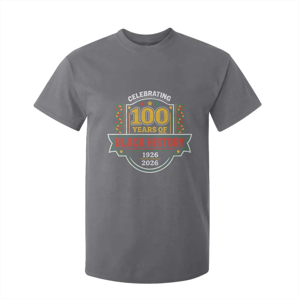 Celebrating 100 Years Of Black History T Shirt For Kid Beginning 1926 Centennial African American Month